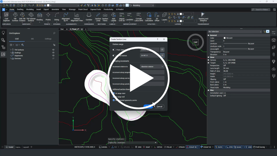 bricscad v26 - topografie